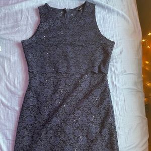 navy sparkly flower dress!